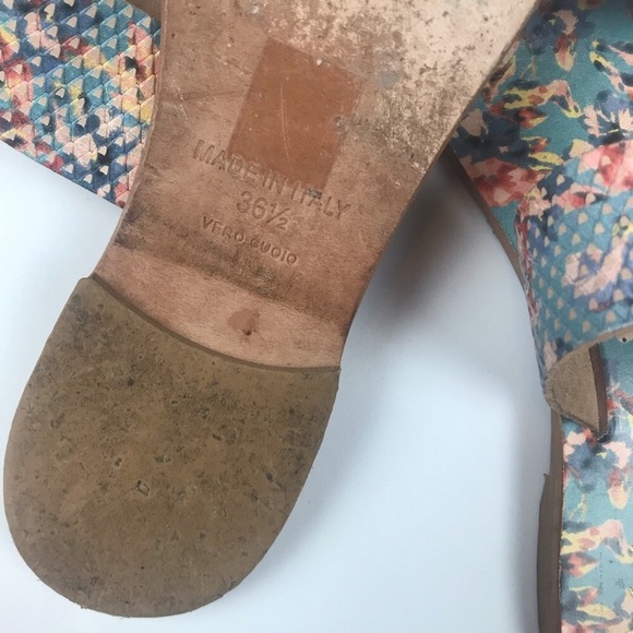 Joie A La Plage Blue Floral Print Sable Sandals - Picture 7 of 7